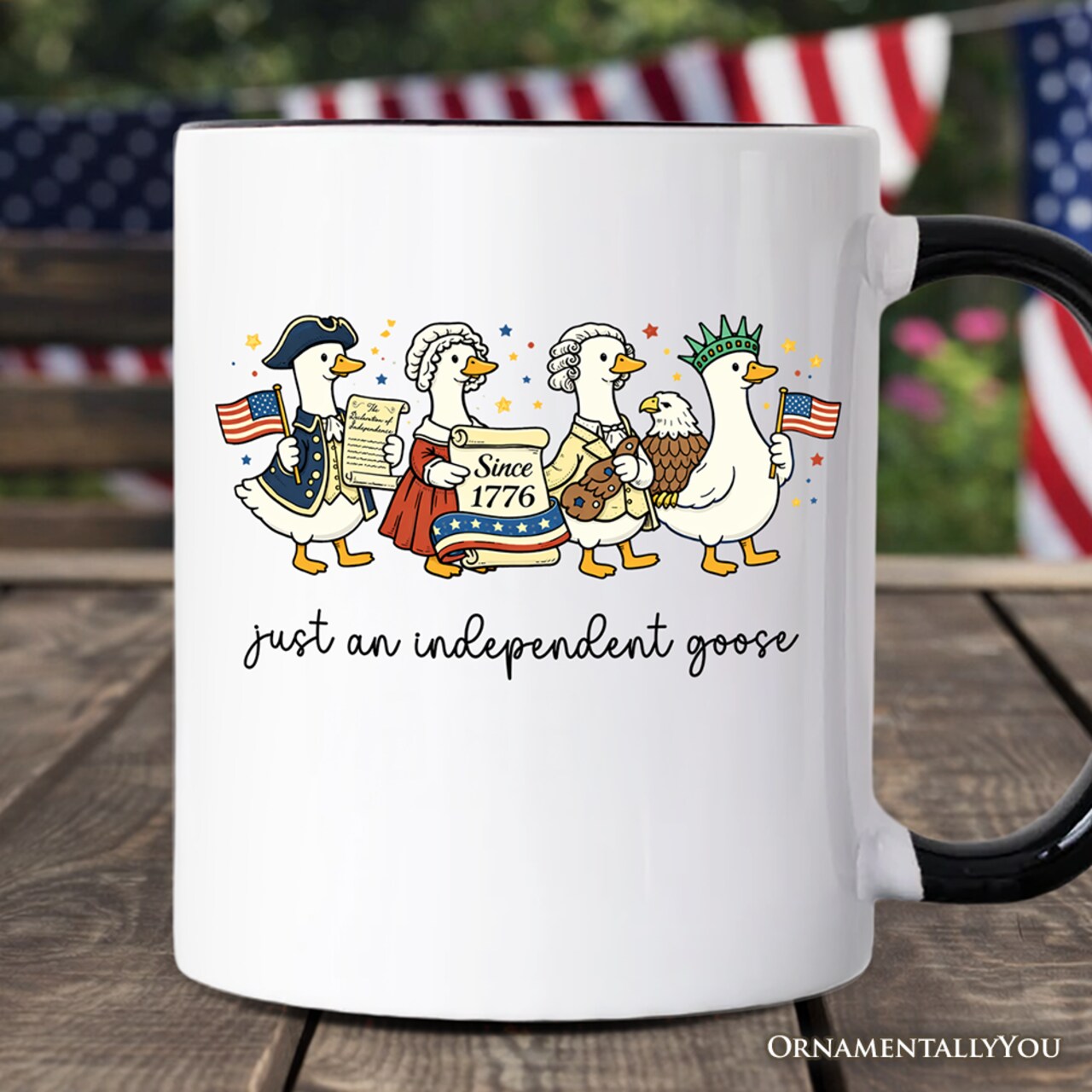 Just An Independent Goose Patriotic Mug, 4th of July Freedom Gift